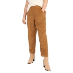 Old Navy Corduroy Utility Balloon Pants Woman Sz XXL Brown Baggy Patch Pockets